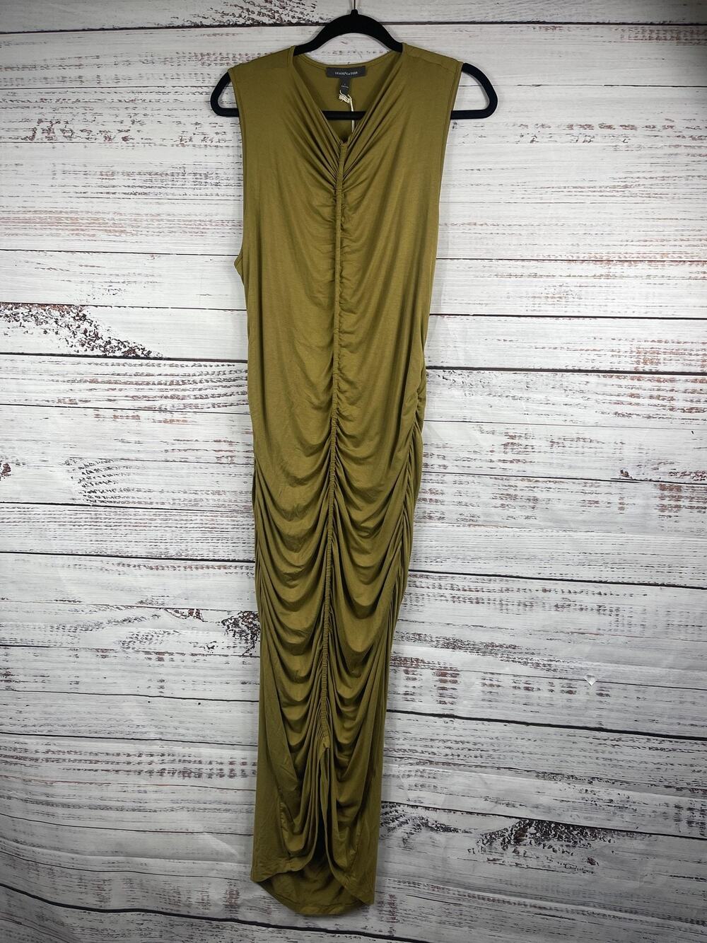 Grade & Gather Dress Women's Size Large Sleeveless Soft Jersey Shirring Ruched